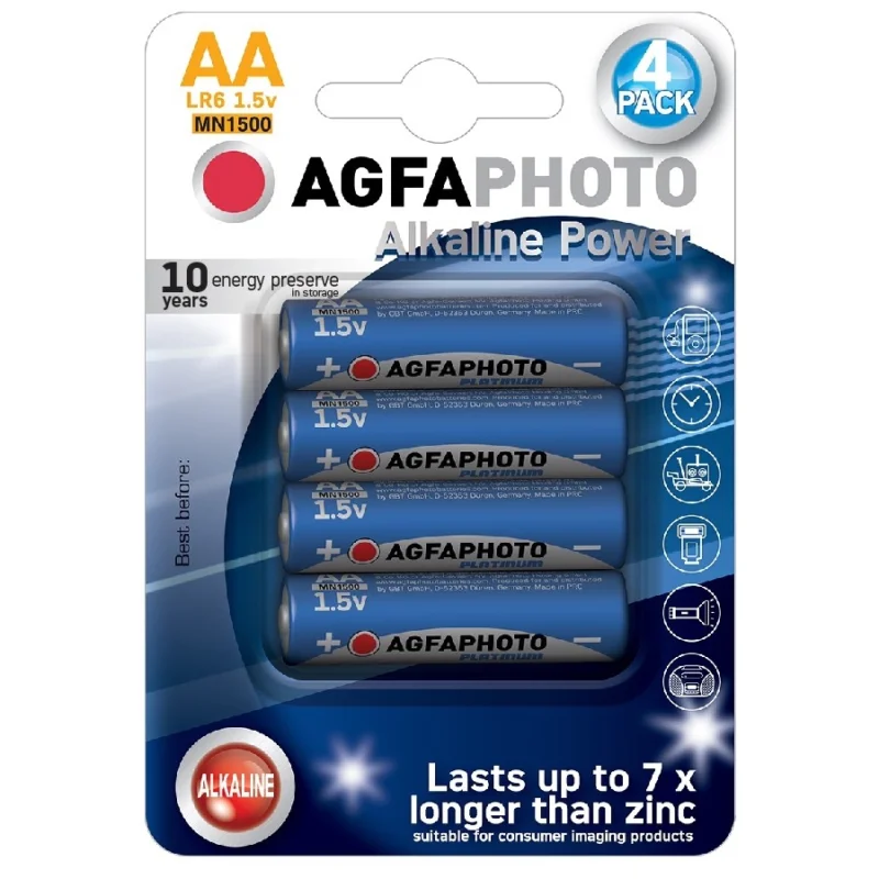 AgfaPhoto Power alkáli elemek LR06/AA, buborékcsomagolás 4db Árcsökkenés
