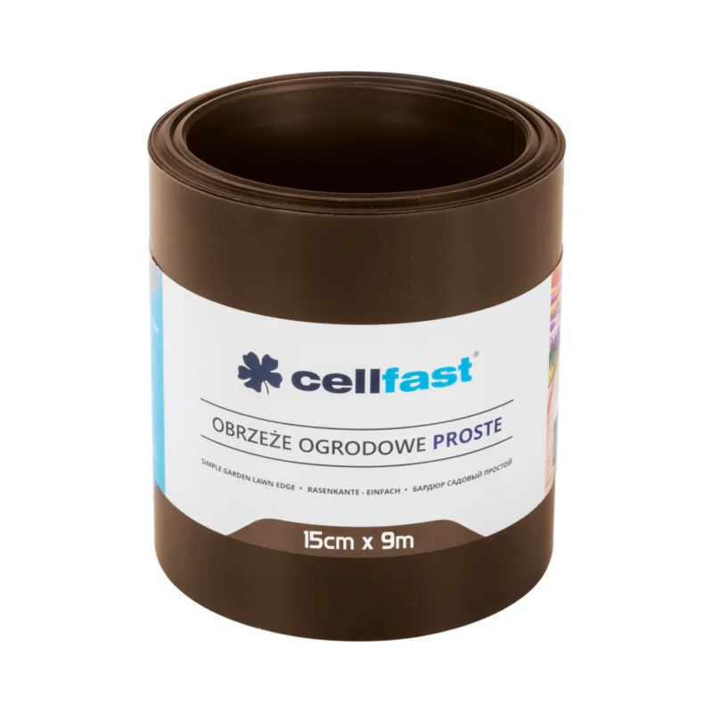 CELLFAST Ágyasszegély egyenes 15 cm x 9 m barna Biztonságos vásárlás