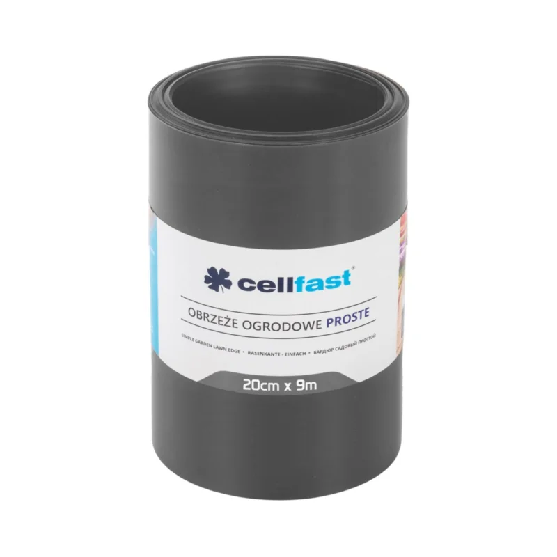 Prémium CELLFAST Ágyasszegély egyenes 20 cm x 9 m grafit