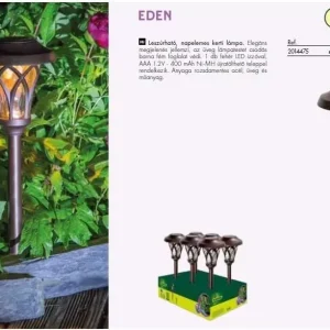 Dekorlámpa leszúrható Eden barna 13,5x36cm Népszerű