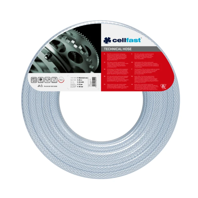 Akció CELLFASTErősített technikai tömlő 19,0 x 3,0 mm 25 m