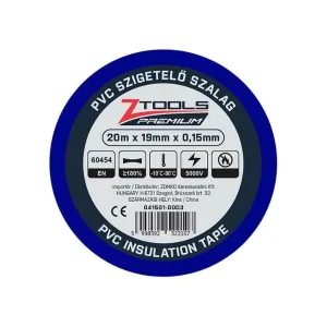 Z-TOOLS PVC szigetelőszalag Kék 20mx19mm/0,15mm Akció